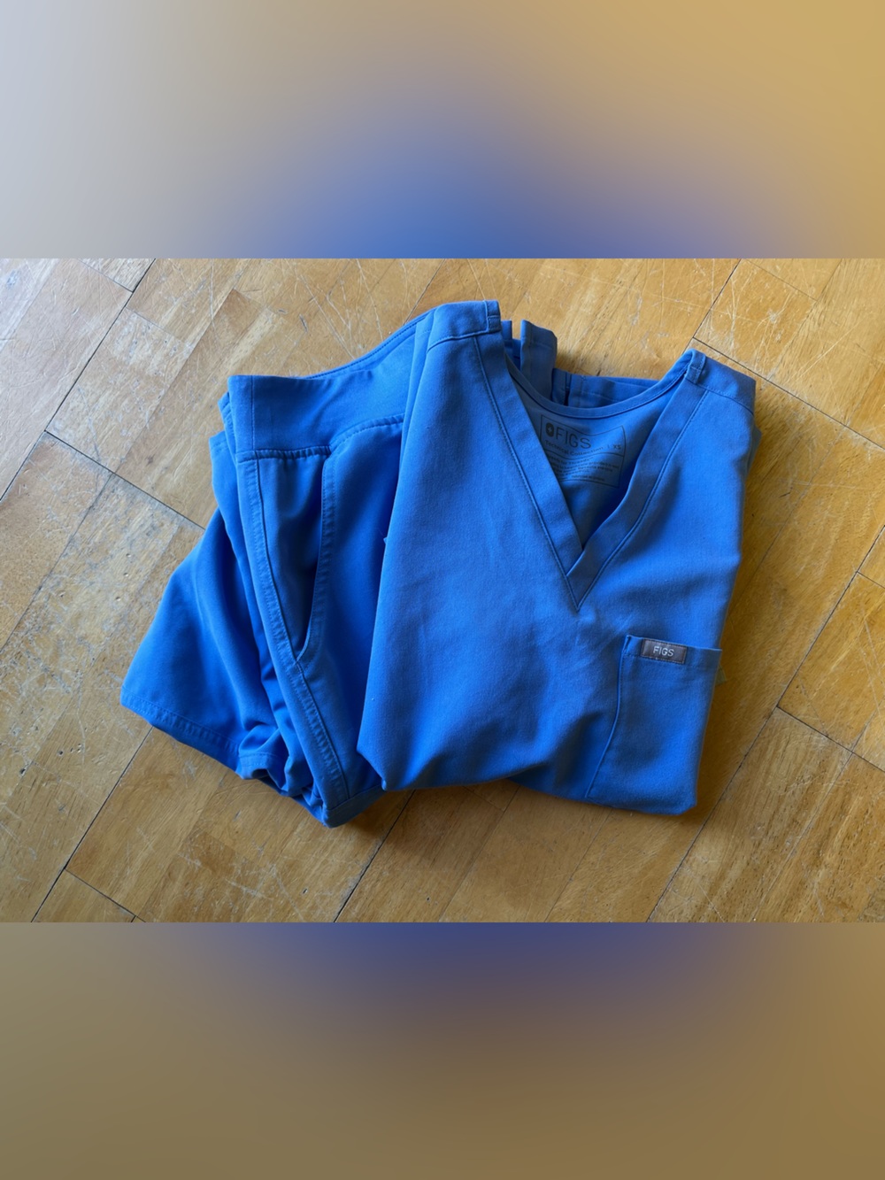 Figs Royal Blue Scrub Top(XS) and Pants (ST) Set